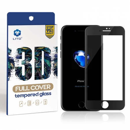 Apple Iphone 7/8 3Dフルカバーテーピングガラススクリーン保護フィルム 