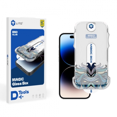 iPhone用卸売Lito Magic Box D +ツールHDフルガラススクリーンプロテクター 