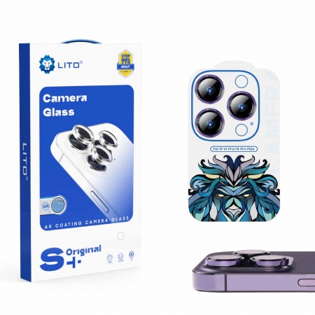 Lito S+ iPhone 13 用最新高品質メタルカメラレンズガラス 