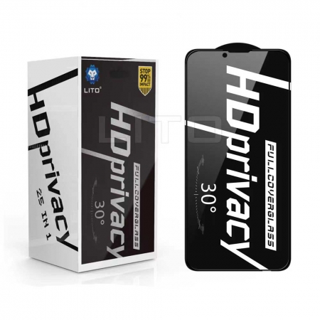 LITO HD Plus プライバシー フルグルー 強化ガラス スクリーン プロテクター iPhone 14用
 