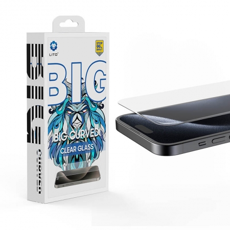 Lito iPhone 用ビッグカーブクリア強化ガラススクリーンプロテクター
     