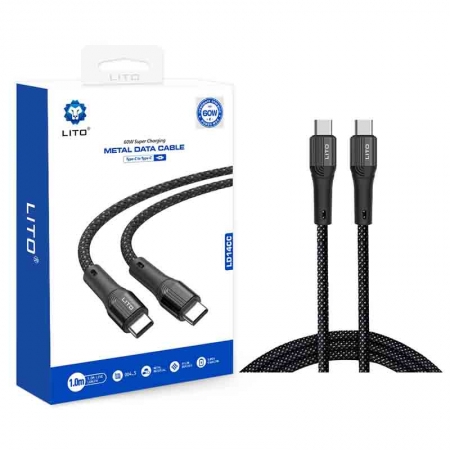 LITO LD14 編組ワイヤー USB Lightning Type-C データ転送充電ケーブル 