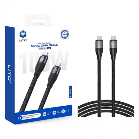 LITO LD23 6A 100W 急速充電 メタルタイプCケーブル 