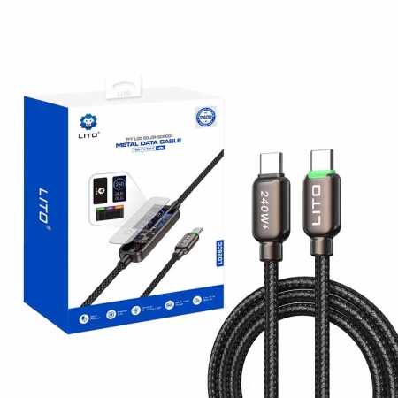 LITO LD26 240W 超高速充電ケーブル（TFT LCDカラースクリーン付き） 