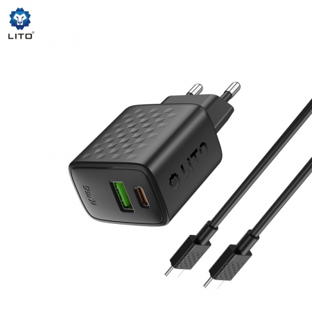 LITO LC15 GaN 20W デュアルポート急速充電器（USB-C & USB-A搭載） 