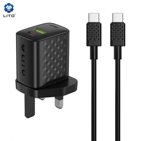 LITO LC16 GaN 20W 急速充電器 (USB-C & USB-A対応) 