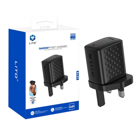 LITO LC18 30W GaN USB-C スマホ充電器 & 電源アダプター 