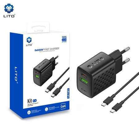 LITO LC19 30W GaN スマホ充電器 & USB-C 電源アダプター 