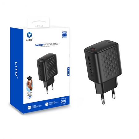 LITO LC17 GaN 30W 急速充電器 (USB-Cポート搭載) 