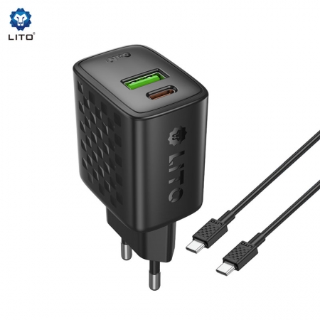 LITO LC19 30W GaN スマホ充電器 & USB-C 電源アダプター 