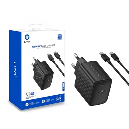 LITO LC20 45W GaN スマホ充電器 & USB-C 電源アダプター 