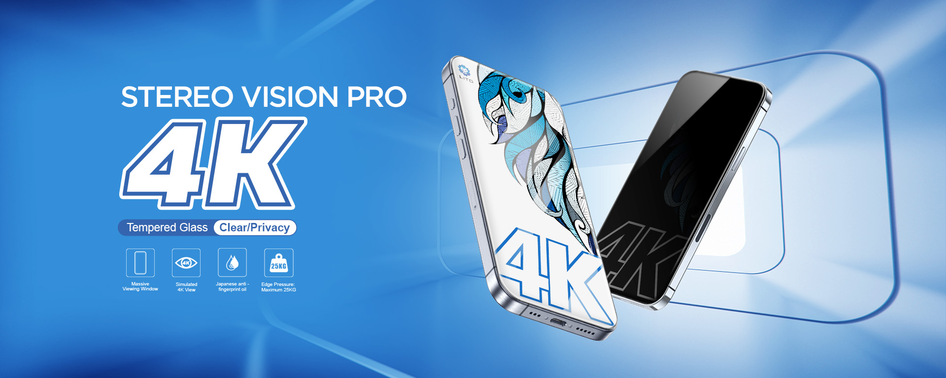LITO 4K Stereo Vision Pro Tempered Glass Screen Protector
