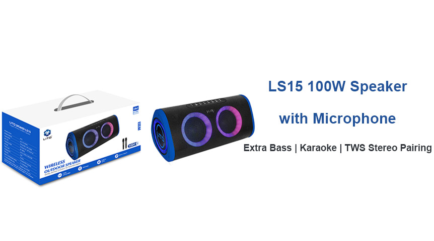 パーティー向けに、マイク付きでカラオケ機能を備えた100W Bluetoothスピーカーが欲しいですか？
