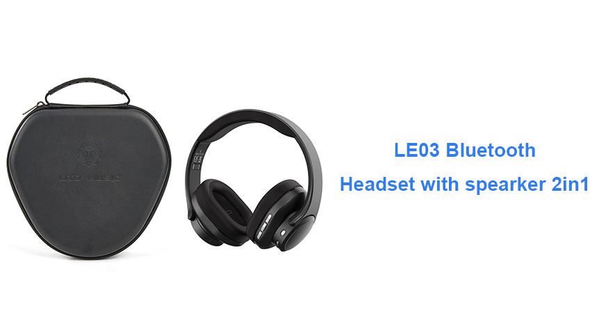 Lito Le03 Bluetoothヘッドセット（スピーカー付き2in1）