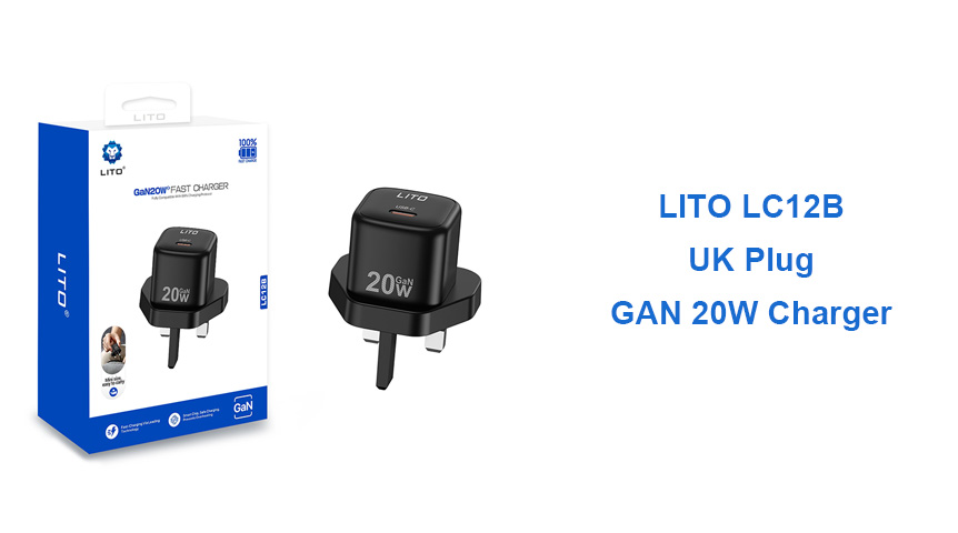 小型ながらパワフル？LITO LC12 GaN 20W 英国充電器