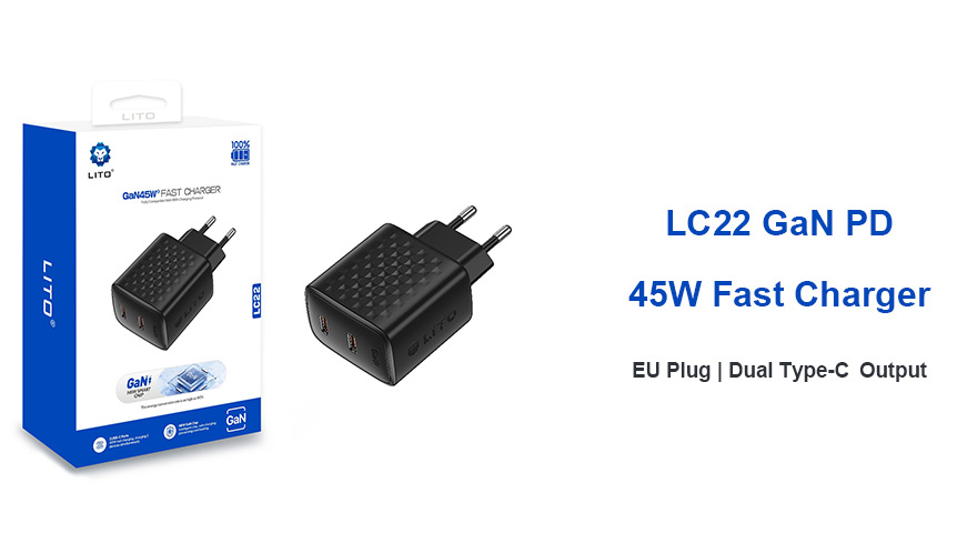 デュアルUSB-C急速充電に対応したコンパクトな45W GaN充電器をお探しですか？