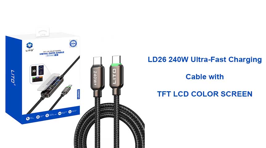 LITO LD26 超高速 240W 充電ケーブル（TFT スクリーン付き）実世界テスト