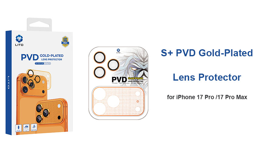 Lito S+ PVD金メッキレンズプロテクター（iPhone 17 Pro Max用）