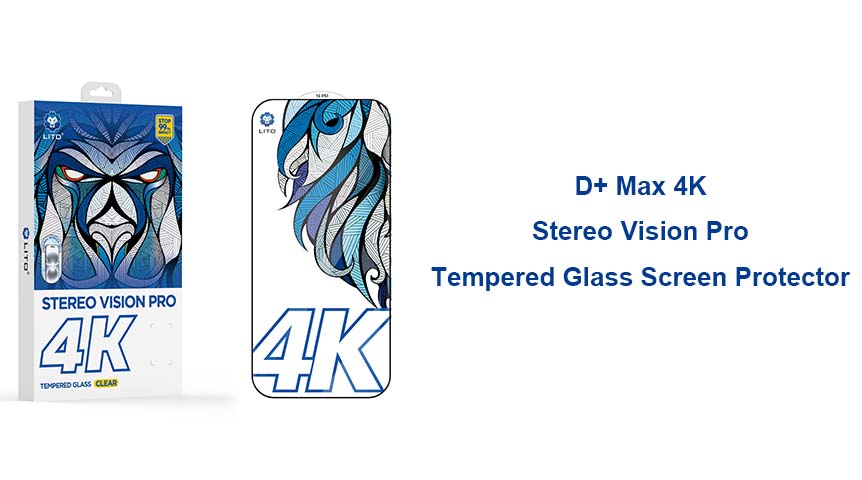 LITO D+ Max 4K ステレオビジョン プロ クリア フルガラス スクリーンプロテクター
